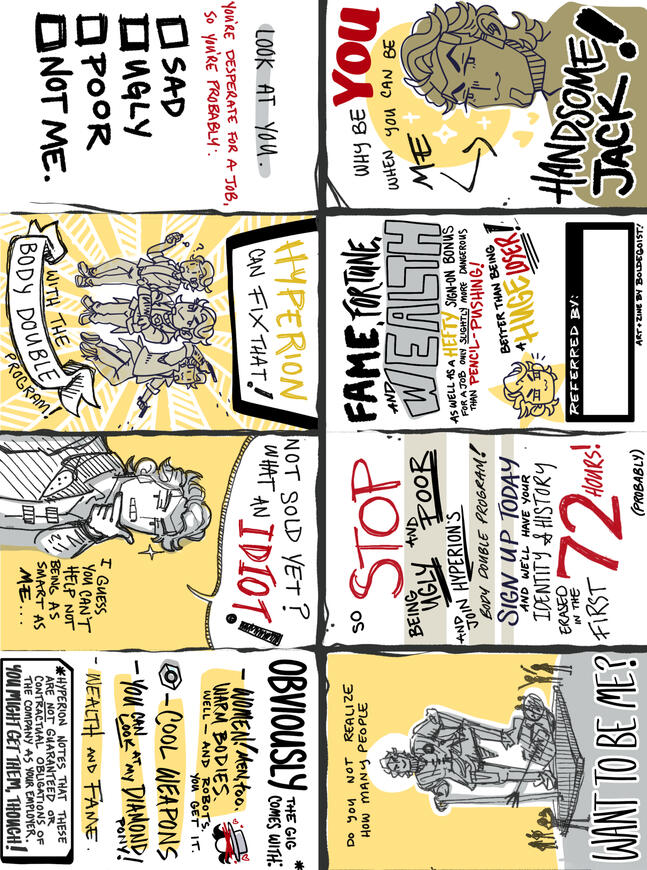 The zine, with &quot;cel-shading&quot;.